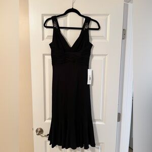 Bradley Mischka black jersey size 2 dress.